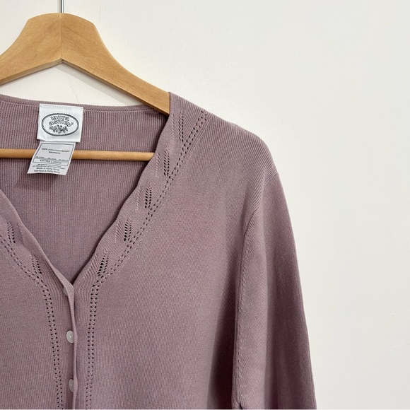Vintage Laura Ashley Cardigan Size XL Dusty pink/lilac - Picture 8 of 9